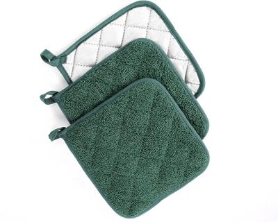 China Hot Supplier Plain Style Pot Holder Pads 100% Cotton Pot Holder For Kitchen for sale