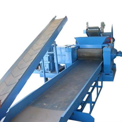 China PLC Tyre Crushing Machine Tire Recycling Plant For Rubber Strips for sale