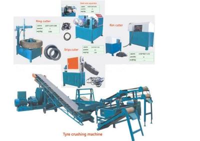 China Rubber Powder Tyres Recycling Machine 400 KW High Output Customized for sale