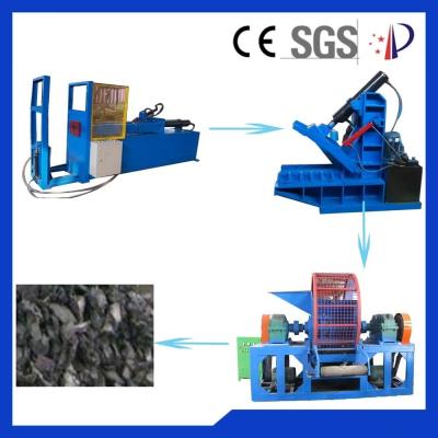 China Big Capacity Tire Shredding Machine 20 Mesh - 80 Mesh With Double-Roll for sale