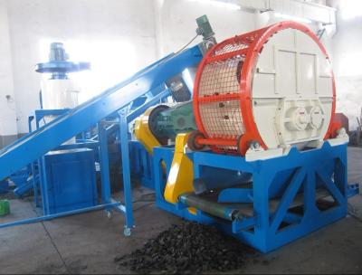 China Primary Tyre Shredder Machine 55Kw × 2 , Waste Recycling Tire Crusher for sale