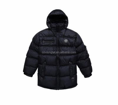 China 2020 Casual Customize Hooded Bubble Quilted Cropped Winter Wholesale Thicken Color Mens Striper Jackets for sale