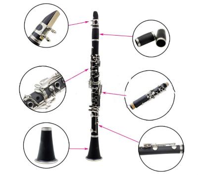 China Silver Plated Bells Grenadilla Clarinet Clarinet Bell Silver Plated Black Wooden Bell Ebony Accessory for sale