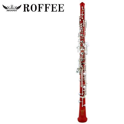 China Study of Music ROFFEE V6 Professional Performance Level ABS Red Body Silver Plated Semi Automatic Oboe for sale