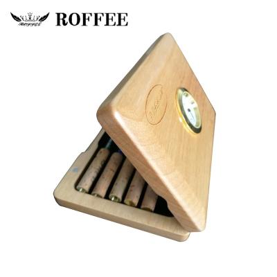 China Musical Instrument Maple Roffee Color Natural Wooden Oboe Reed Case Parts For Accessories Woodwinds With Hygrometer Plug 6 Pcs Reeds for sale