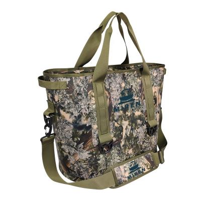 China Customization Waterproof Camouflage Outdoor Beach Fishing Soft Cooler Bag, Expanding Ice Cooler Box for sale