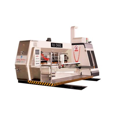 China feed mechanism stretching without pressure leading edge corrugated cardboard box printing slotting die cutting machine with good quality for sale