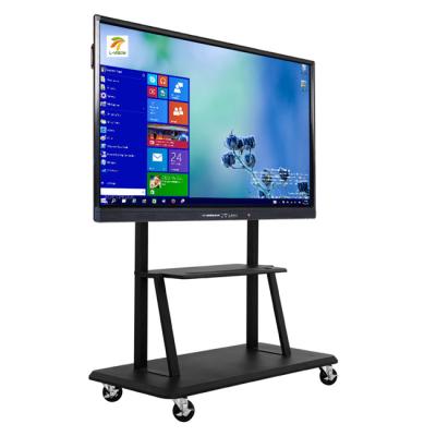 China School/Meeting/Training China Manufacture 85 Inch Smart Portable Digital Board Touch Screen Floor Stand Electronic Interactive Whiteboard For Classroom for sale