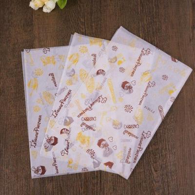 China Food Greaseproof Custom Printing Wax Paper For Burger / Chicken / Hot Dog Wrapping for sale