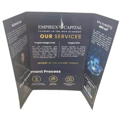 China Brochure Book Cover Protect Billboard Presentation Folder Display Cardboard Wholesale Custom Trifold Printing Folder for sale