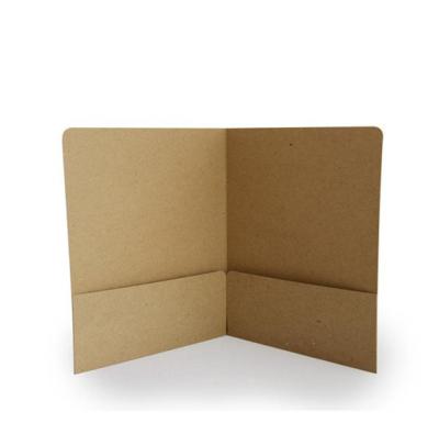 China Brochure Book Cover Protect Brown Kraft Paper Card A4 20 30 40 60 Pocket Folder for sale