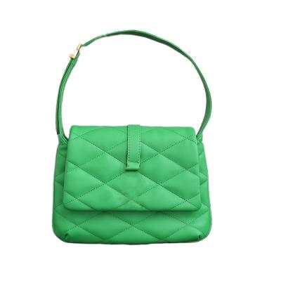 China Other 2022 women bag new gold LE57 logo diamond quilted sheepskin bag armpit shoulder bag for sale