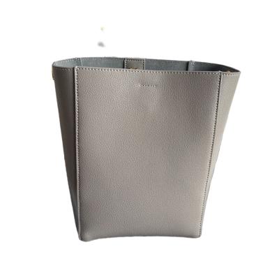 China Other New Bucket 22 Bag Classic Grainy Wide Shoulder Crossbody Cowhide One Diagonal Shopping Bag Gray for sale