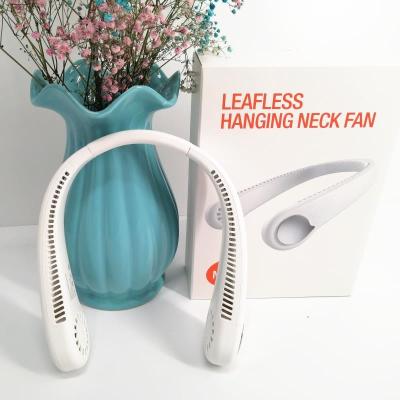 China 3.7V Hands Free Neck Fan 0.4-0.7m/s Portable Hanging Neck Fan for sale