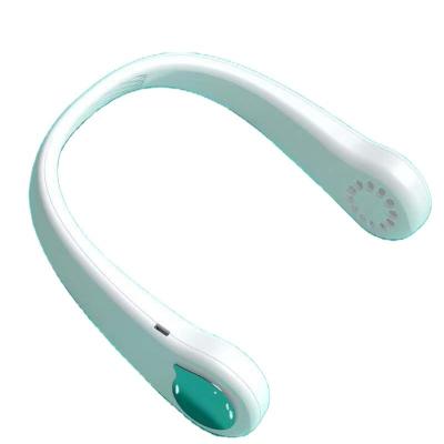 China Leafless Hands Free Neck Fan 1800MAh Personal Neck Air Conditioner for sale