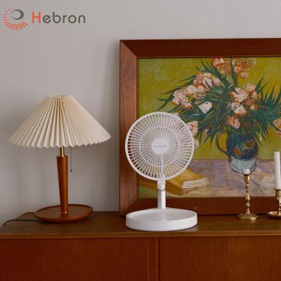 China Hebron USB Foldable Fan Mini Ventilador BLDC Motor Rechargeable Stand Fan for sale