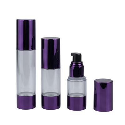 China Custom Purple UV Airless Luxury Style Cosmetic Packaging Bottle15ml 30ml 50ml Plating Bottle15ml 30ml 50ml for sale