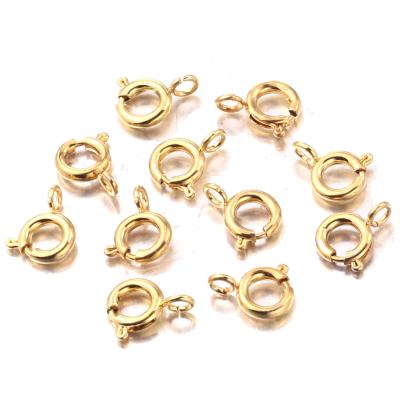 China 18K Gold Plated Spring Clasp Handmade DIY Accessories 925 Sterling Silver Jewelry for sale