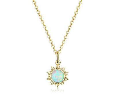 China Colar de Opal de Girassol e Diamante 15MM Colar de Opal Feminino 45CM+5CM à venda