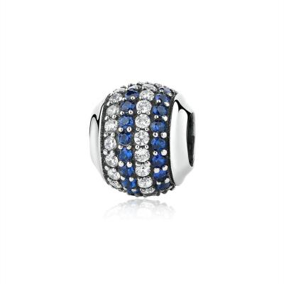 China Fashion White and Blue CZ 925 Sterling Silver Jewelry Making Accessories for sale