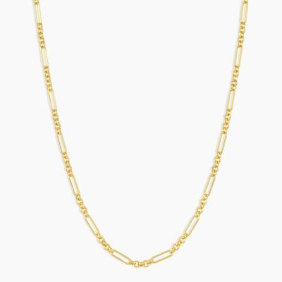 China 18in 925 Sterling Silver Chain Necklace 2.2mm Width 18K Gold Chain Necklace for sale