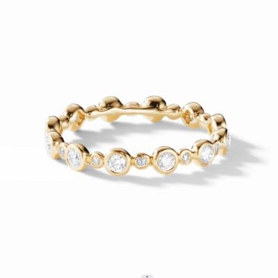 China Classics Zircon Eternity Band Gold Plated Jewelry US Size 10 Clear CZ Ring for sale