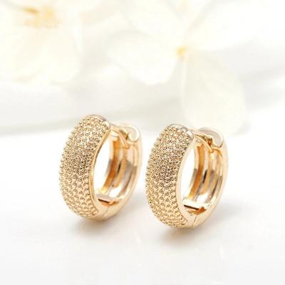 China Eco-friendly 18K Gold Plated Multi Small Dot Beads Hoop Earrings for Women Girls 2021 for sale