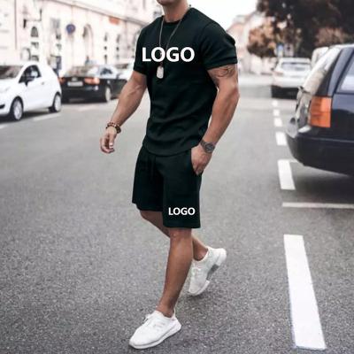 China Custom Made Streetwear Breathable Summer Sports Mens Tracksuit T-shirt Shorts Set Teams Casual Two Piece Men's Set for sale