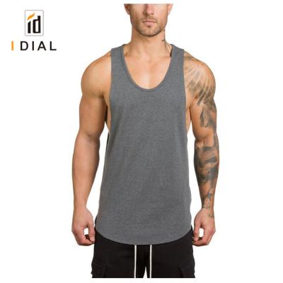 China Custom Anti-Pilling Men's Gym Singlets and Tank Tops for sale