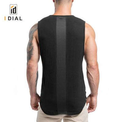 China Wholesale Custom Fit Antibacterial High Quality Dry Mesh Bamboo Mens Sports Tank Top Running Vest for sale