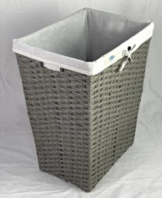 China Sustainable PE Laundry Hamper Plastic Woven Hamper for sale