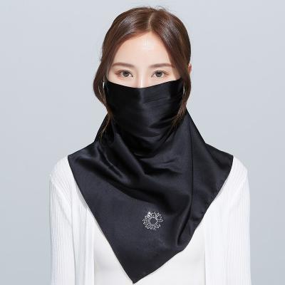 China OEM ODM Bandana Neck Cuff Shawl Cool Hijab 100% Silk Bandana 100%silk Women Face Cover Scarf Sunmmer Custom Light for sale