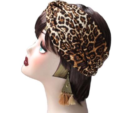 China 2021 Fashionable OEM ODM Custom Euramerican Head Bands Leopard Hair Band For Girls Kids Elastic Hair Bands for sale