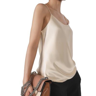 China Custom QUICK DRY Acetate Satin SilkyWomens OEM ODM Casual Vest Tops Silk Camisoles For Women for sale