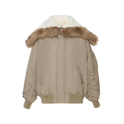 China OEM ODM Nice Custom Promotional Windproof Product Fur Casual Winter Oversized Jackets For Women for sale