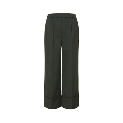 China OEM ODM Breathable Selection Custom Quality Loose Women's Worsted Basic Long Pants for sale