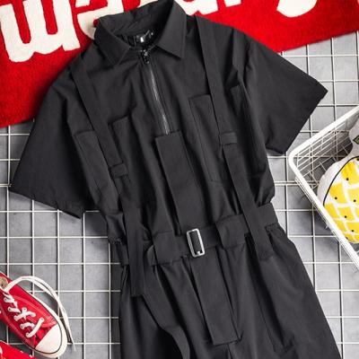 China Custom Made Men's Summer QUICK DRY Men's Overalls Japanese Style Casual Hip-Hop Streetwear OEM ODM Shorts Overalls Overalls for sale