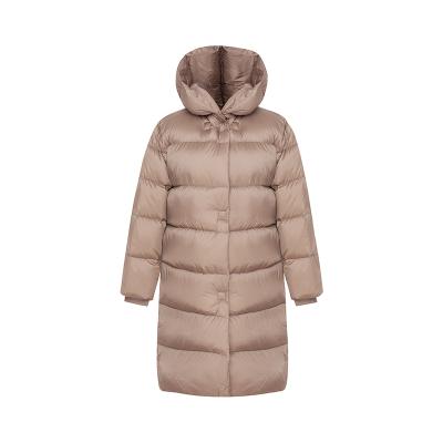 China OEM ODM Factory Custom Simple Puffy Lambskin Waterproof Long Coat Winter Women Long Coat Supply for sale