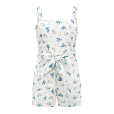 China OEM ODM Fashion Design Casual New Custom Girls Printed Short Overalls for sale