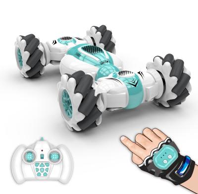 China Hot Selling RC Hobby Amazon Hand Gesture Control Deformed Stunt Car Toys Kids Remote Control Double Sided Roll Twisting Watch Gesture Car for sale