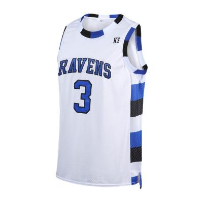 China Best Antibacterial Basketball Uniform Retro Sublimation Tank Tops Brother # Design Embroidery Basketball Tank Top 23 Blue Latest for sale