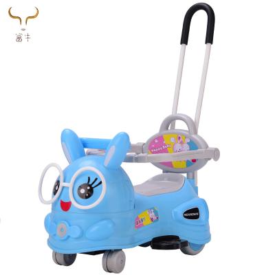 China Music and China New Colorful Cheap Light Weight Baby Slide Car Swing Car Model Ride On Toys With Push Bar for sale