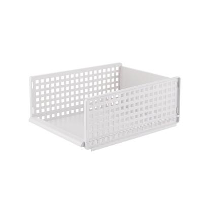 China Morden clothes storage box, type plastic storage rack, wardrobe storage, layered drawer partition, pull-out, foldable, for sale