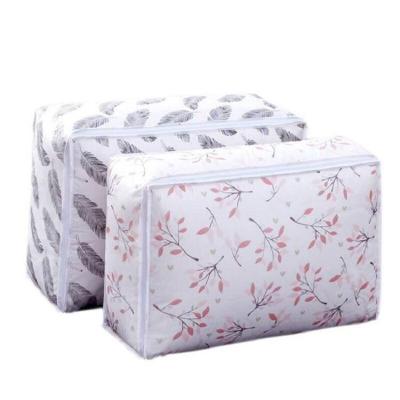 China Single Morden PEVA Large Cotton Quilt Storage Environmental Friendly Printed Quilt Bag, Quilt Storage Bag, Washable Clothes Matching Bag for sale