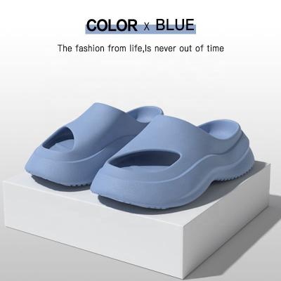 China Summer popular latest new style slip-on beach big size sandals cushioning for women and men thick cloud cushion slide sole clog for sale