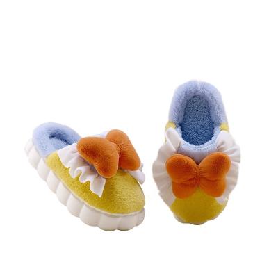 China New products women's hot sale cute bell cushioning and bowknot shape couple slippers fall and winter home indoor shoes for women for sale