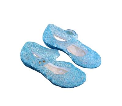 China Princess Shoes Cinderella Crystal Party Dance Shoes Children High Heels Crystal Princess Elsa Girls Sandals Children Summer Massage for sale