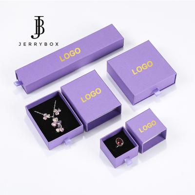 China Purple Jewelry Gift Box Jewelry Box for sale