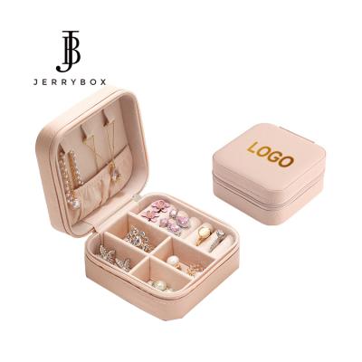 China Folding Packaging Jewelry Box PU Ring Leather Jewelry Box for sale