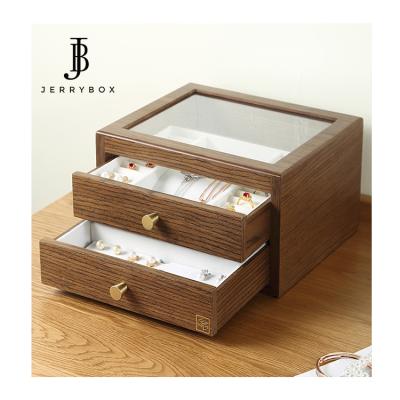 China Jewelry Wooden Jewelry Case With Window for sale